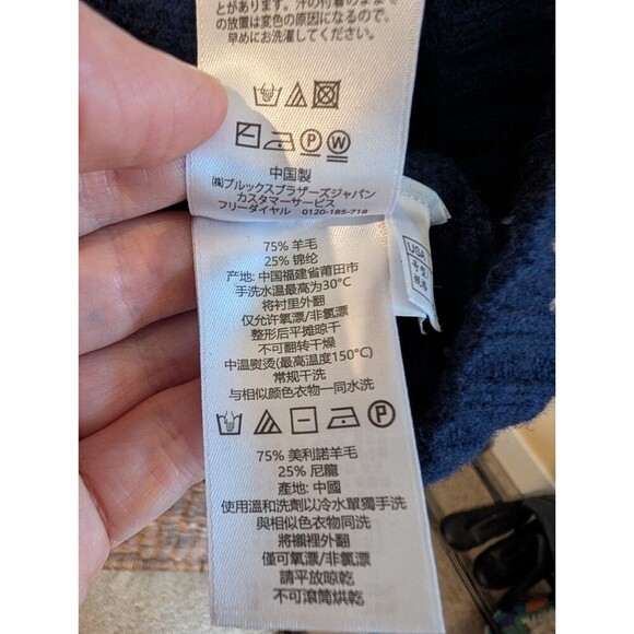 Brooks Brothers Red Fleece Wool Cardigan Sweater Full Zip Up Front Men's Large - Picture 9 of 10